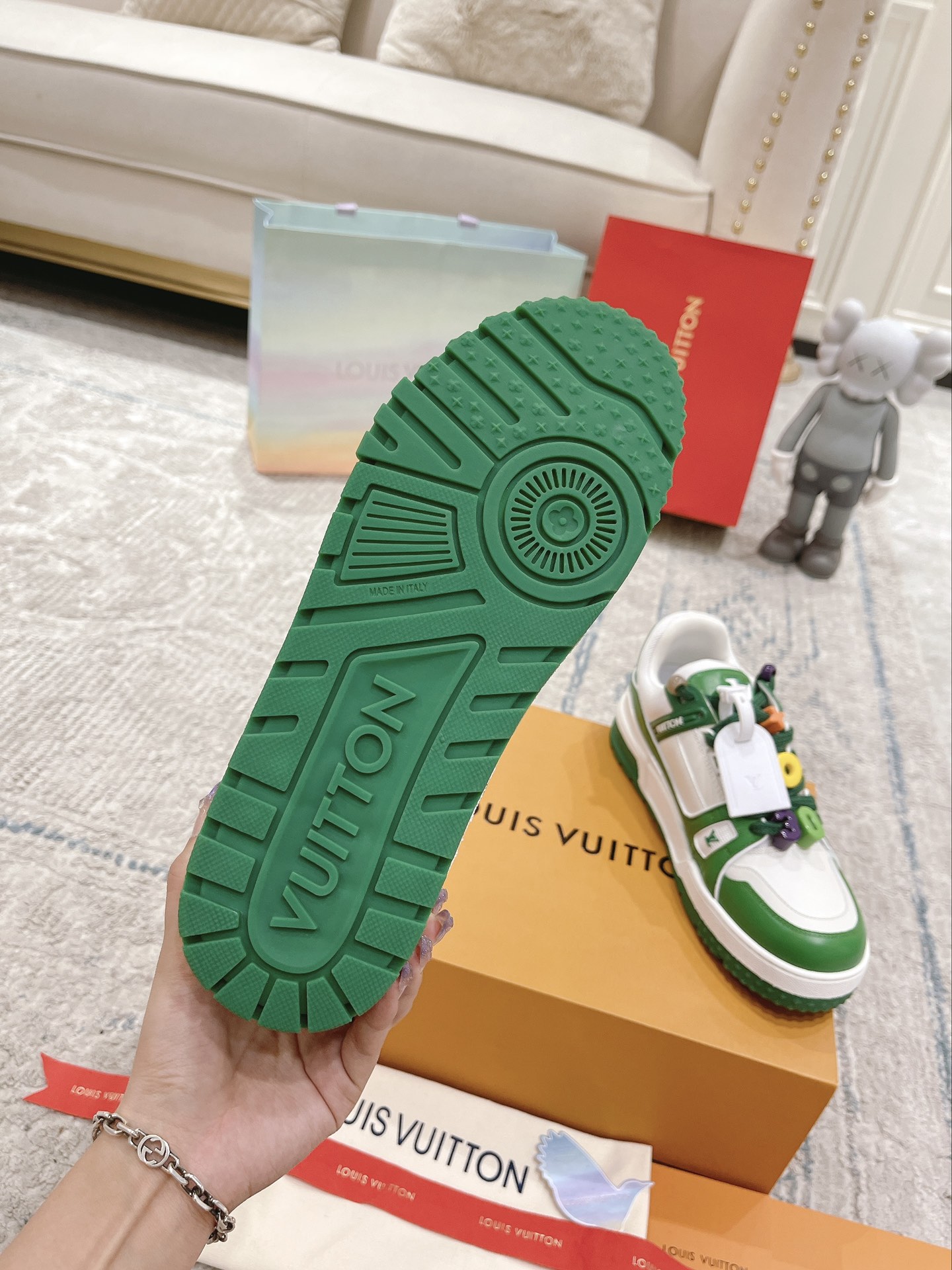 Louis Vuitton couple models DIY buckle sneakers sneakers