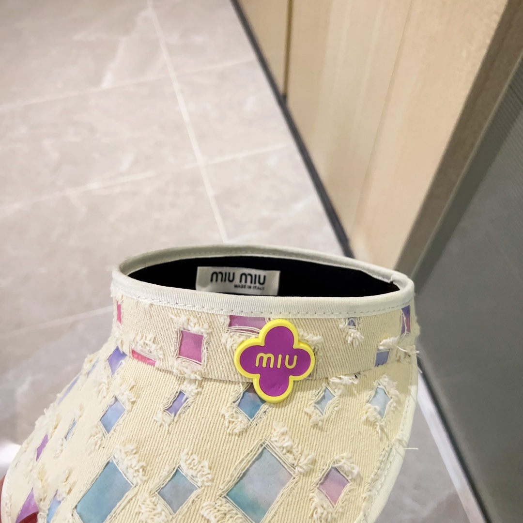 MIUMIU visor empty top hat