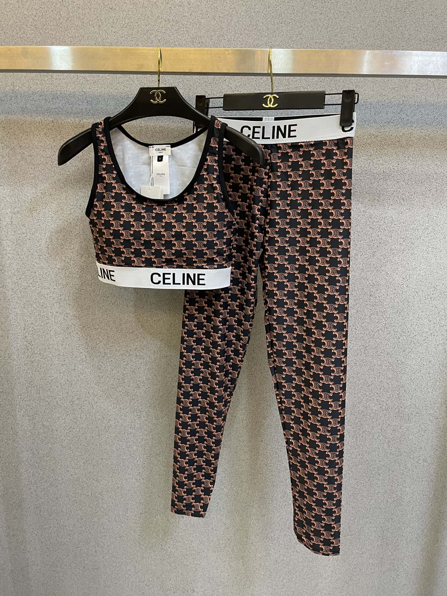 Celine New high stretch fitness and yoga wear long sleeve sports suit swimming costume