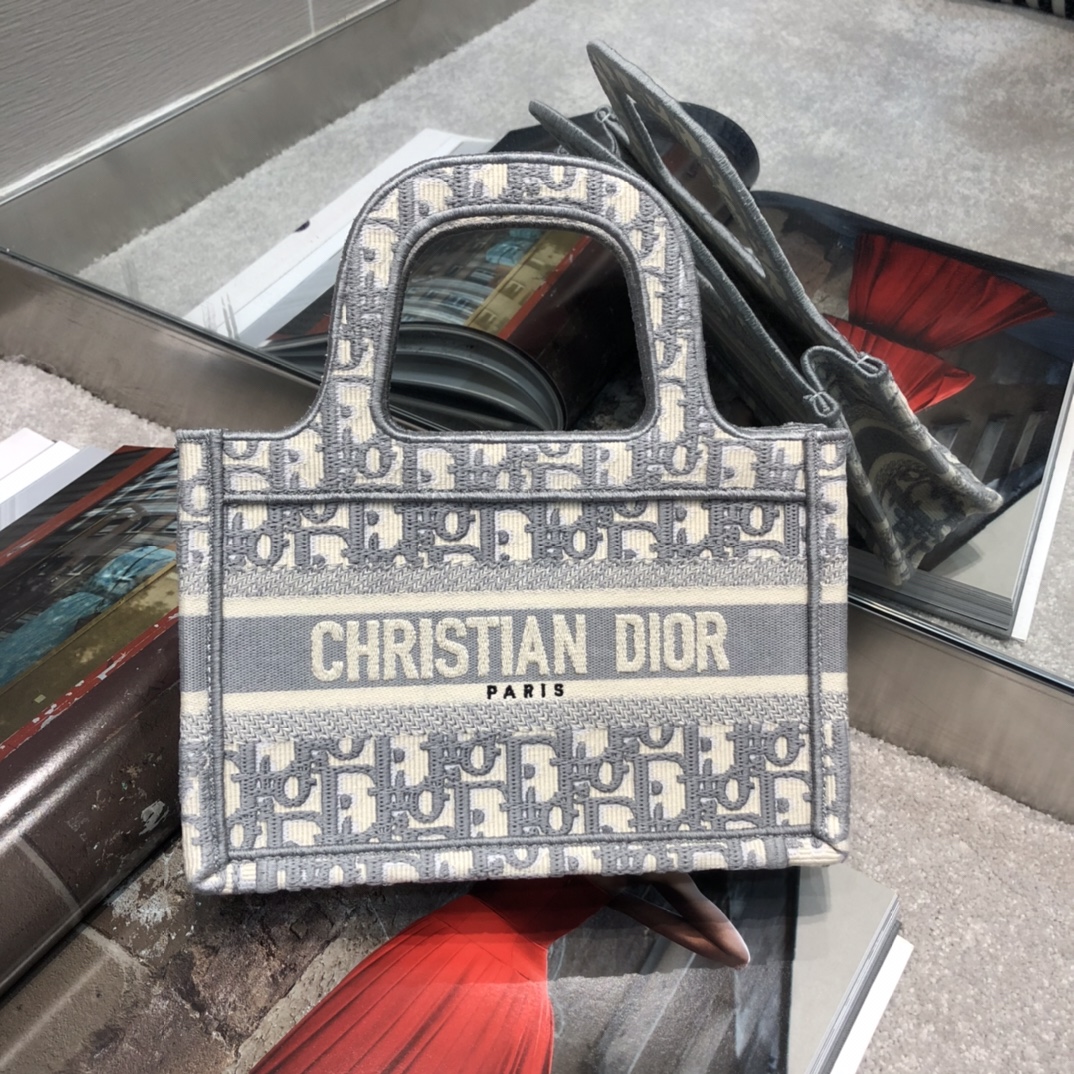 Mini Book tote letter gray