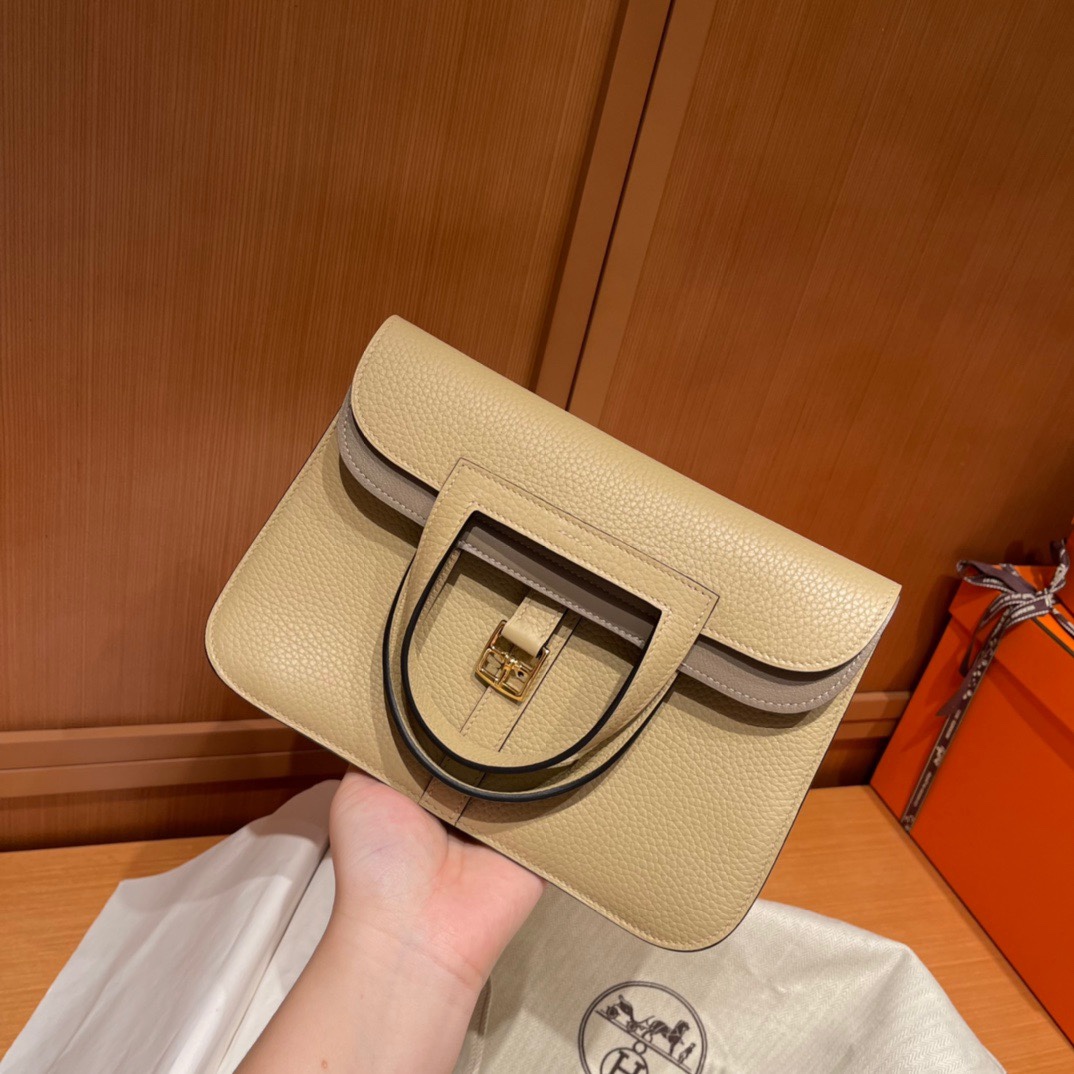 Halzan 25cm New stock tc leather S2 trench coat grey patchwork 18 elephant grey gold buckle