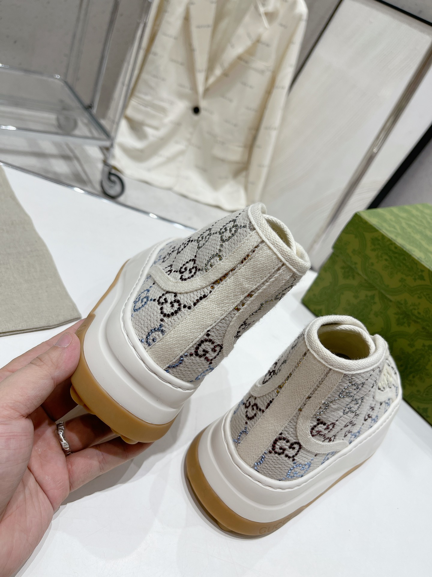 Gucci Explosive Presbyopia Canvas Casual Platform Shoes