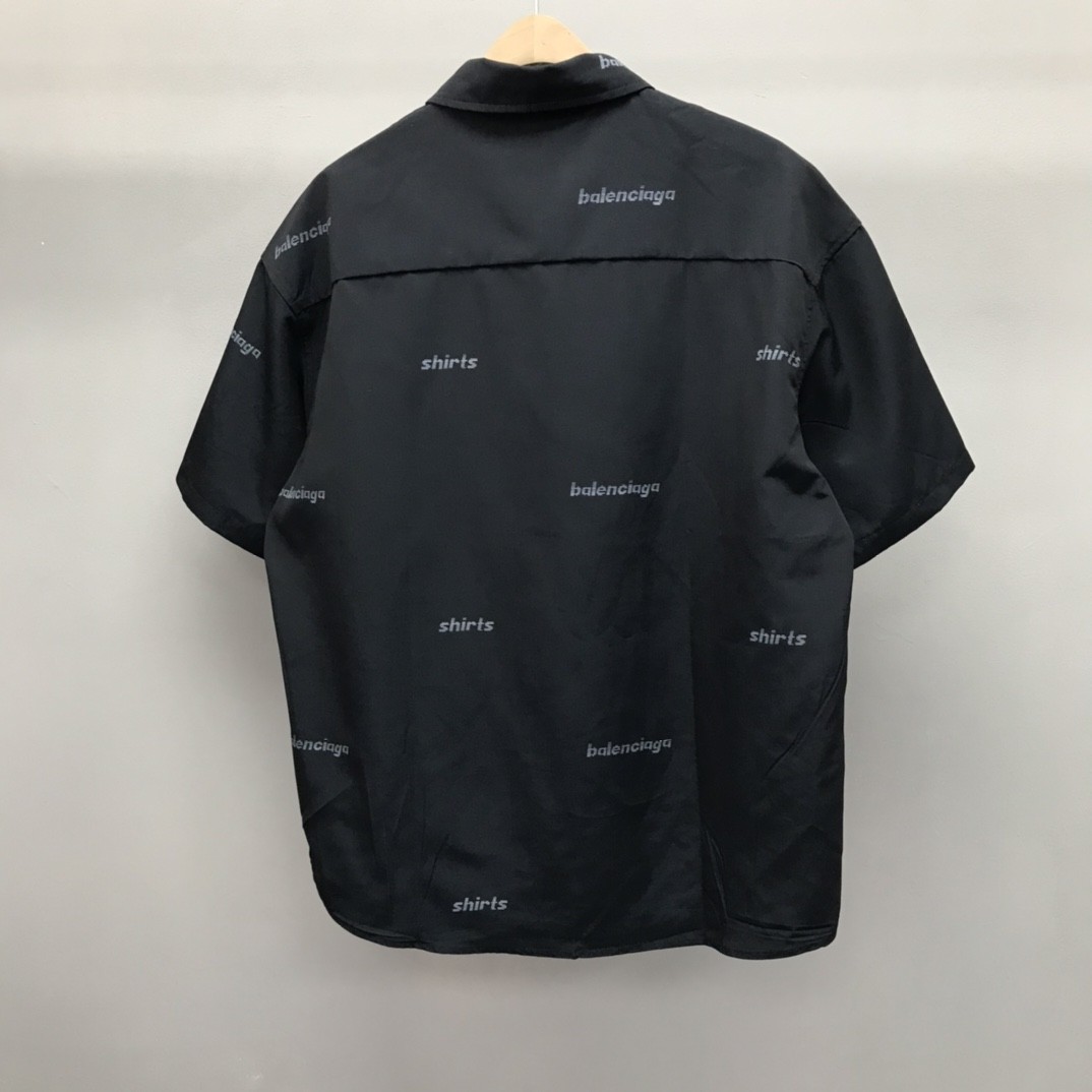 Balenciaga bullet screen short sleeve shirt
