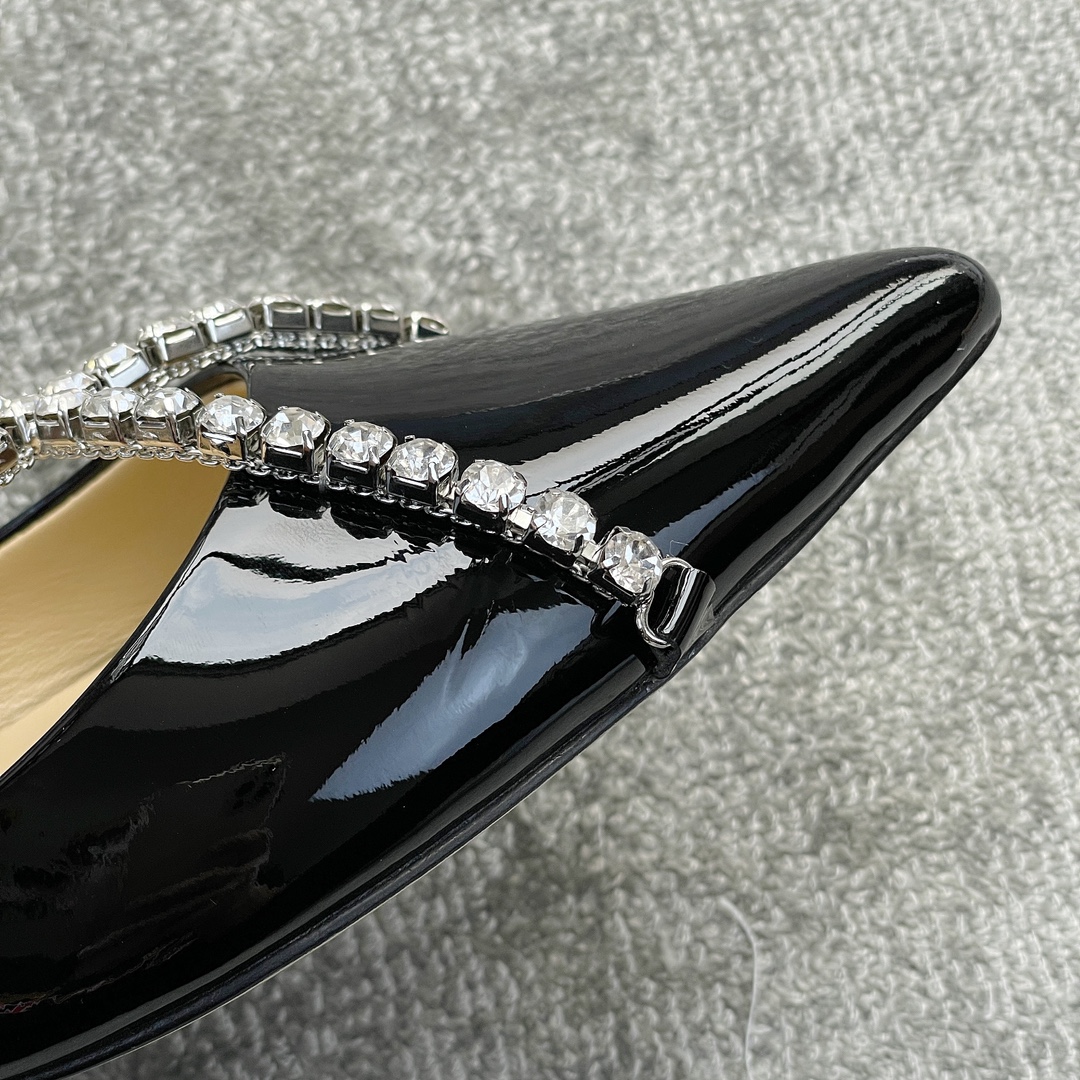 Jimmy Cho*o rhinestone pointed shoes