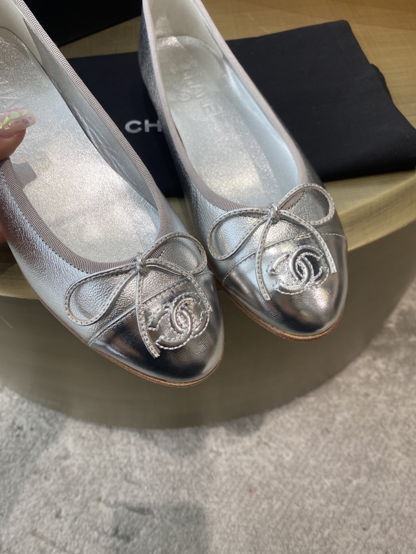 CHANEL ballet shoes Imported custom leather Italy imported leather outsole