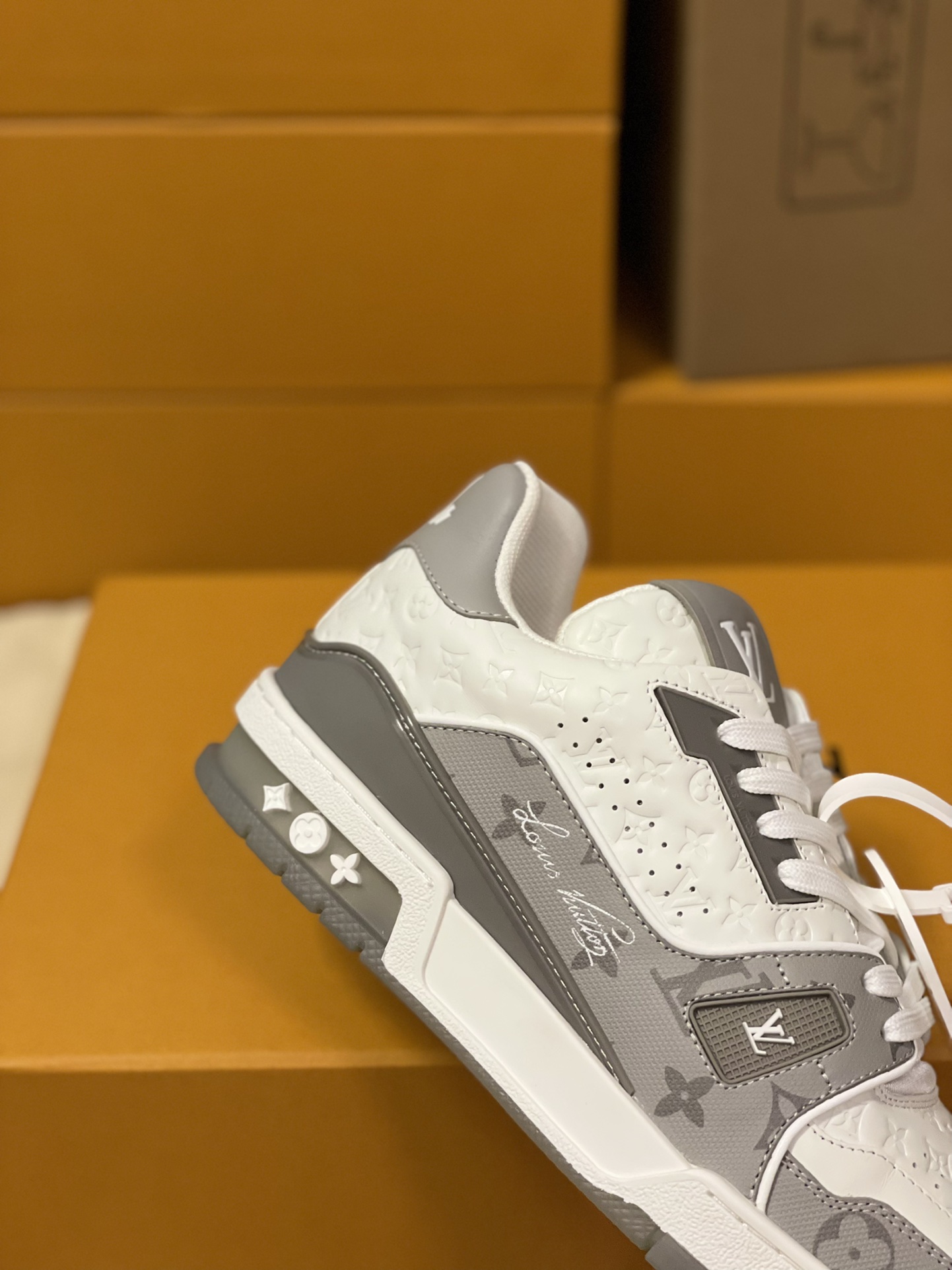 Louis Vuitton Trainer Sneakers Couple Model LD 0727