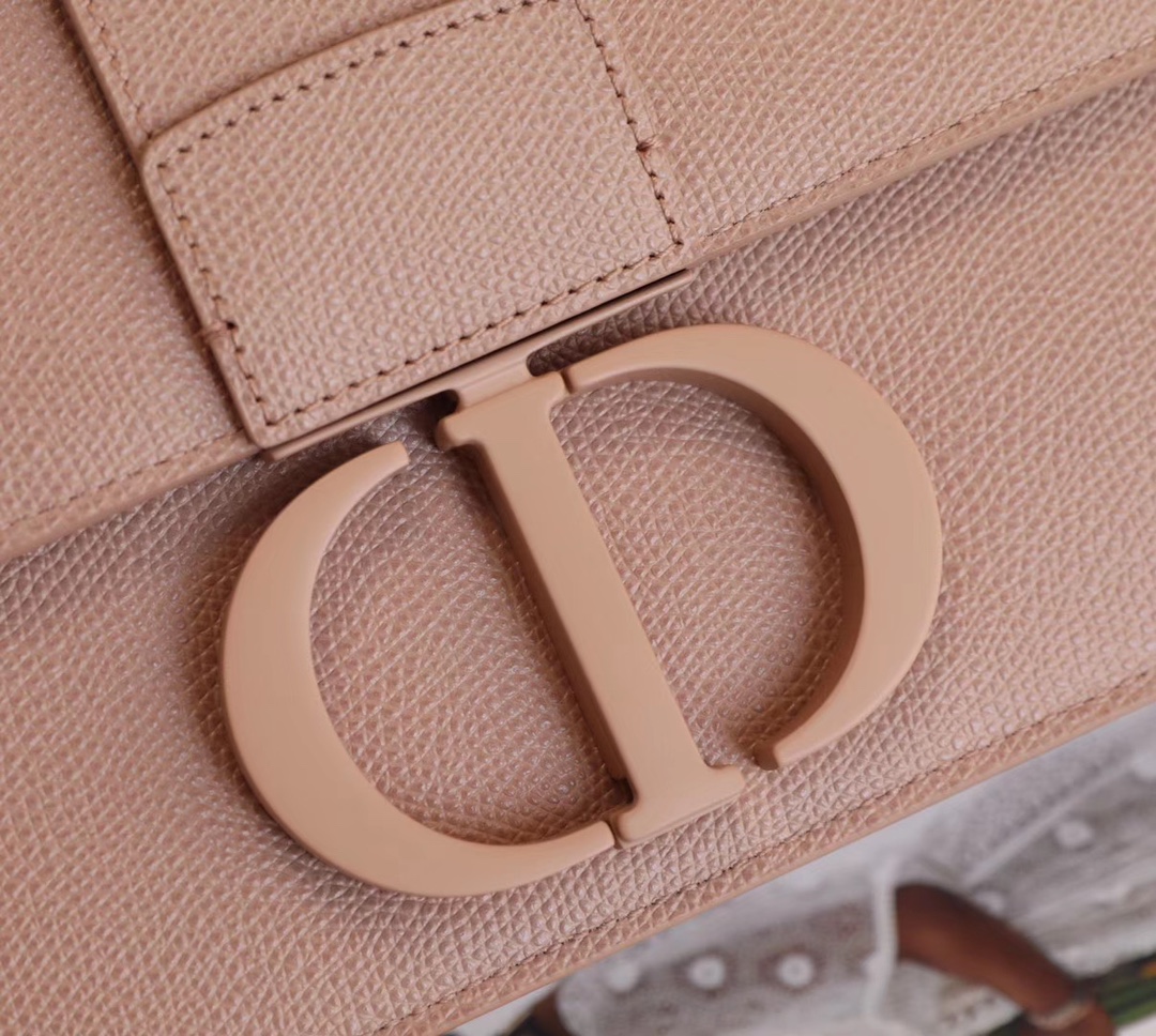 Montaigne palm print cow leather flap bag