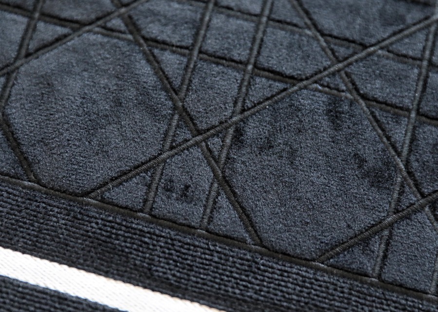 DIOR TOTE embroidered vine check black