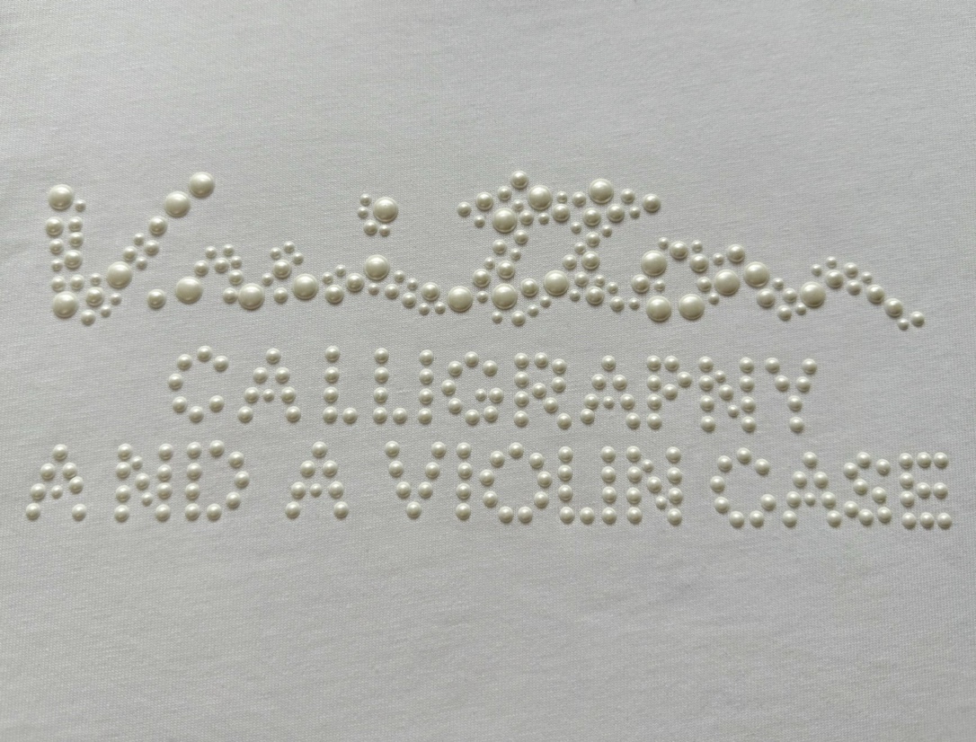 Louis Vuitton Heavy Industry Gradient Beaded Beaded Short Sleeve T