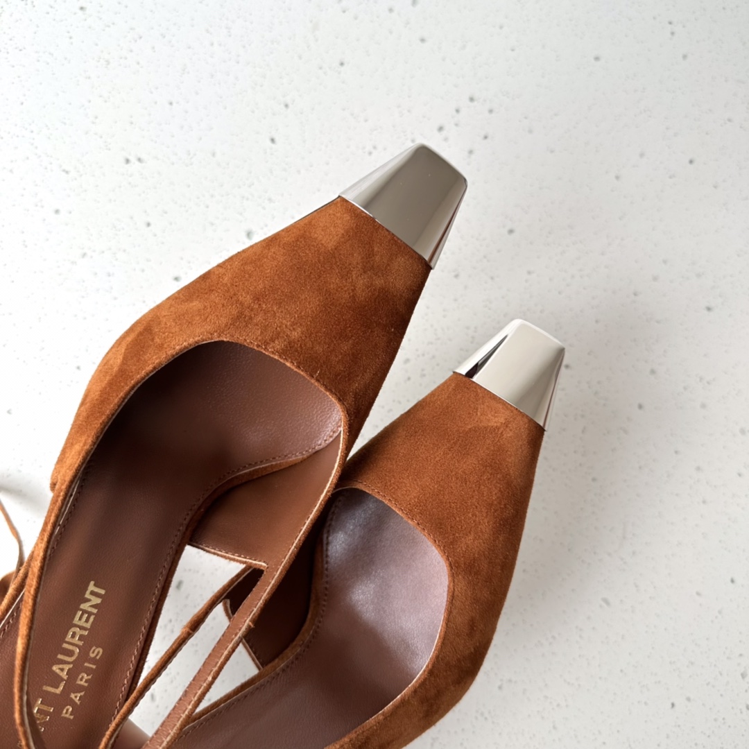 𝙎𝙖𝙞𝙣𝙩 𝙇𝙖𝙪𝙧𝙚𝙣𝙩 | 𝟐𝟎𝟐𝟐/𝐒𝐒 𝐧𝐞𝐰 YSL｜Spring small square head high heeled single shoes strappy sandals