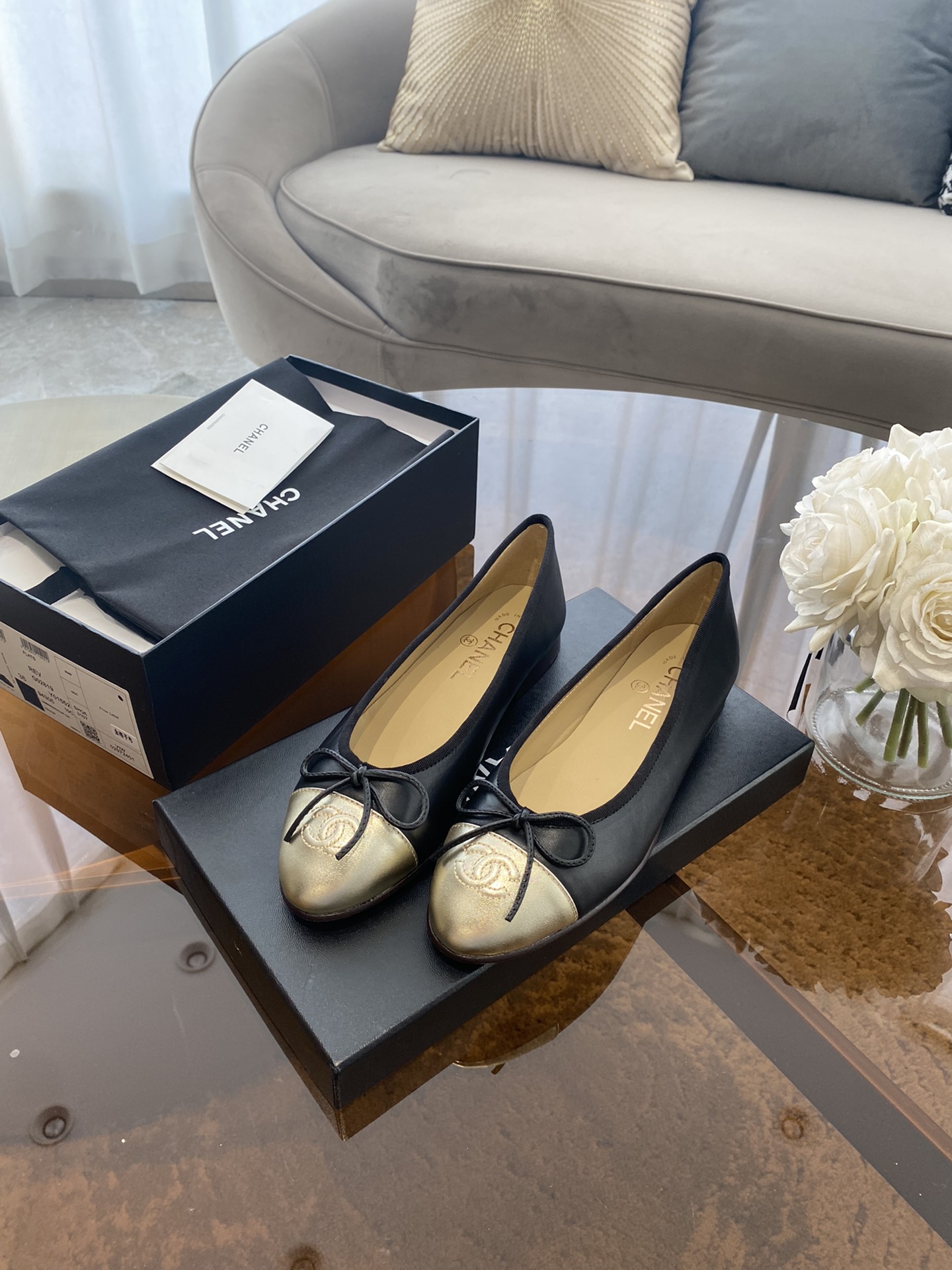 CHANEL ballet shoes Imported custom leather Italy imported leather outsole