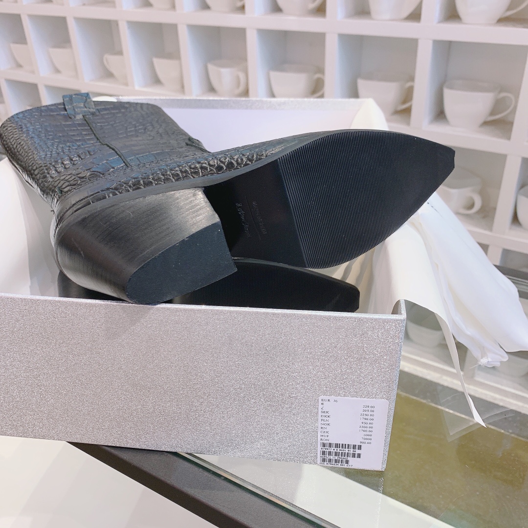 𝙎𝙏𝙊𝙍𝙄𝙀𝙎 STORIES | ²⁰²⁰⁰ Crocodile Western Cowboy Boots Chunky Heel Long Boots Autumn/Winter New Explosive on New