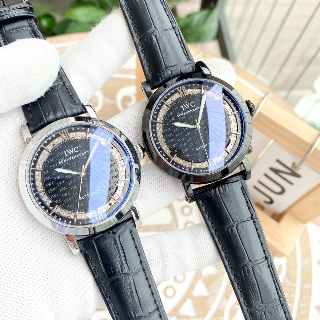 IWC- Fine men's watches Fully automatic mechanical movement, top 316 steel case and strap