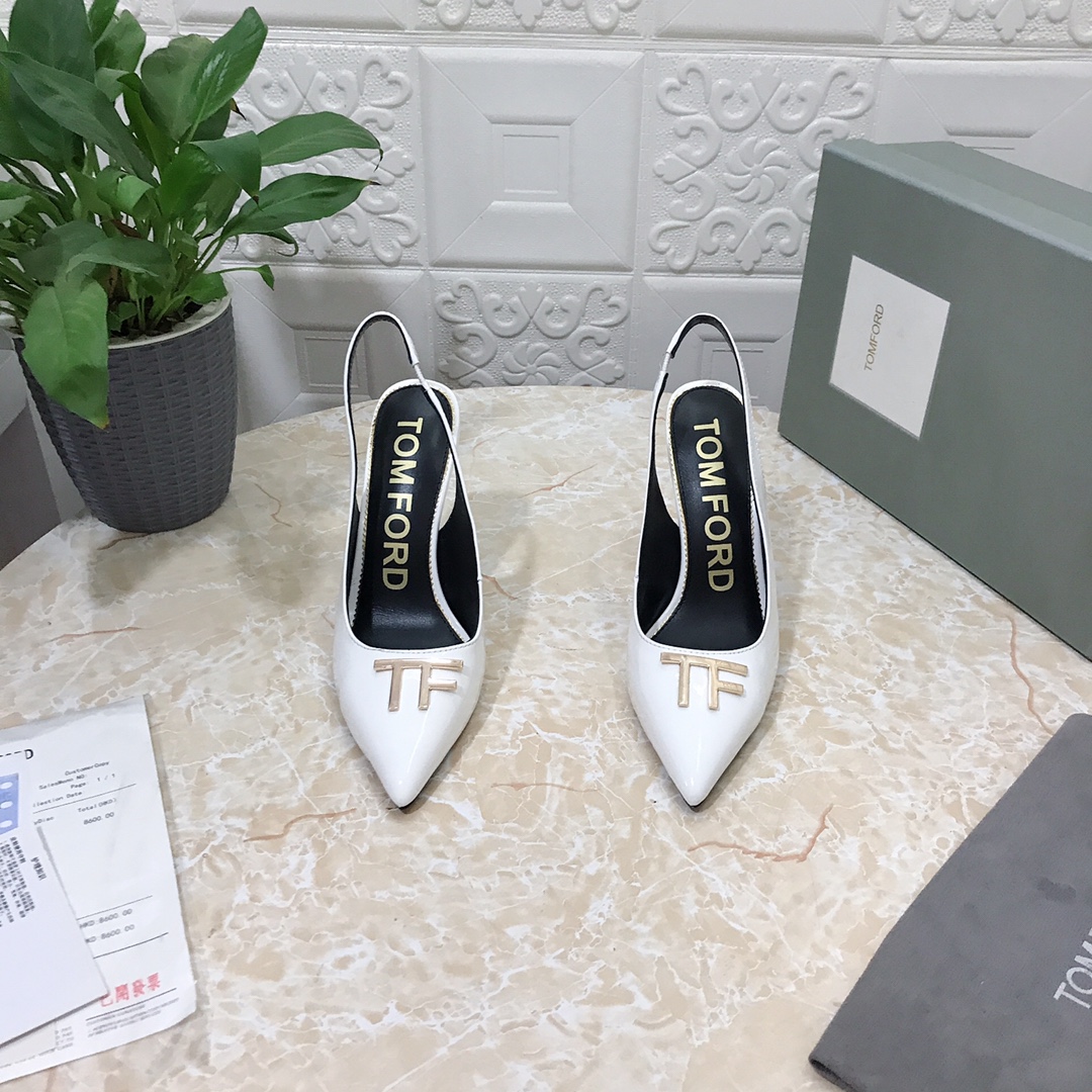 𝐓𝐎𝐌𝐅𝐎𝐑𝐃｜𝟐𝟎𝟐𝟑𝐒𝐒/𝐧𝐞𝐰 TOM high heeled bag toe sandals Original black leather outsole