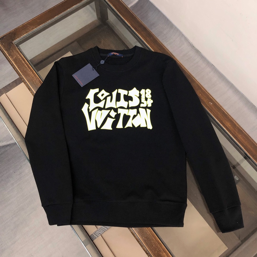 Louis Vuitton 2023 new autumn and winter couples style round neck sweatshirt