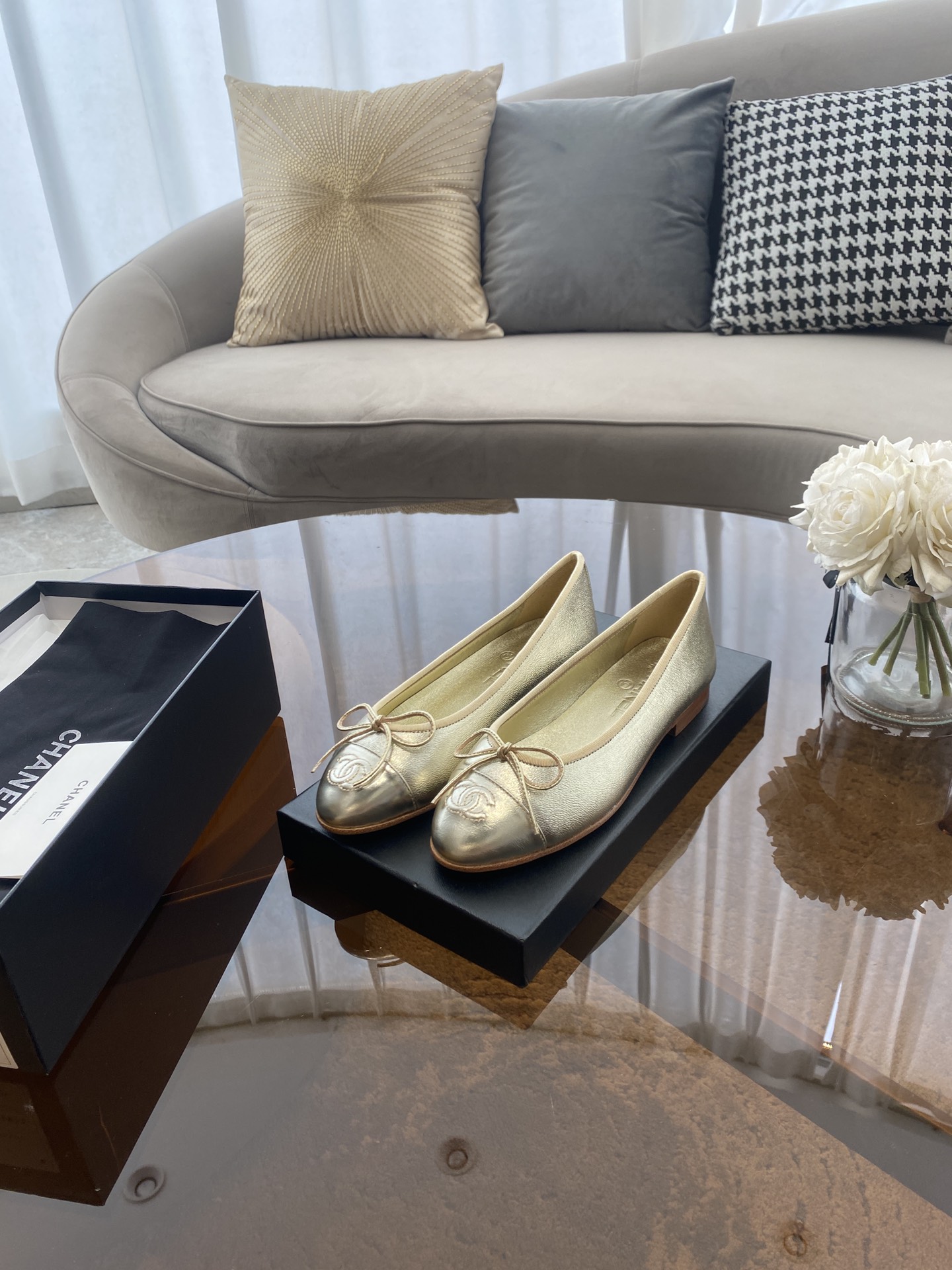 CHANEL ballet shoes Imported custom leather Italy imported leather outsole