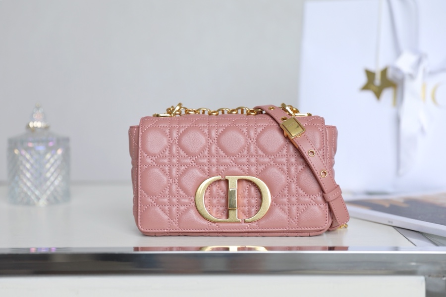 DlOR CARO】Pink Soft cow leather rattan check DR-091