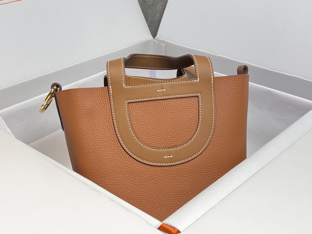 Pig's Nose Vegetable Basket Gold Brown Gold Buckle In the loop-18cm waxed thread