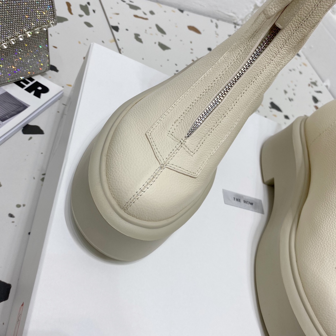 THE ROW - 2020 fall and winter classic thick-soled boots uppers original custom imported calfskin