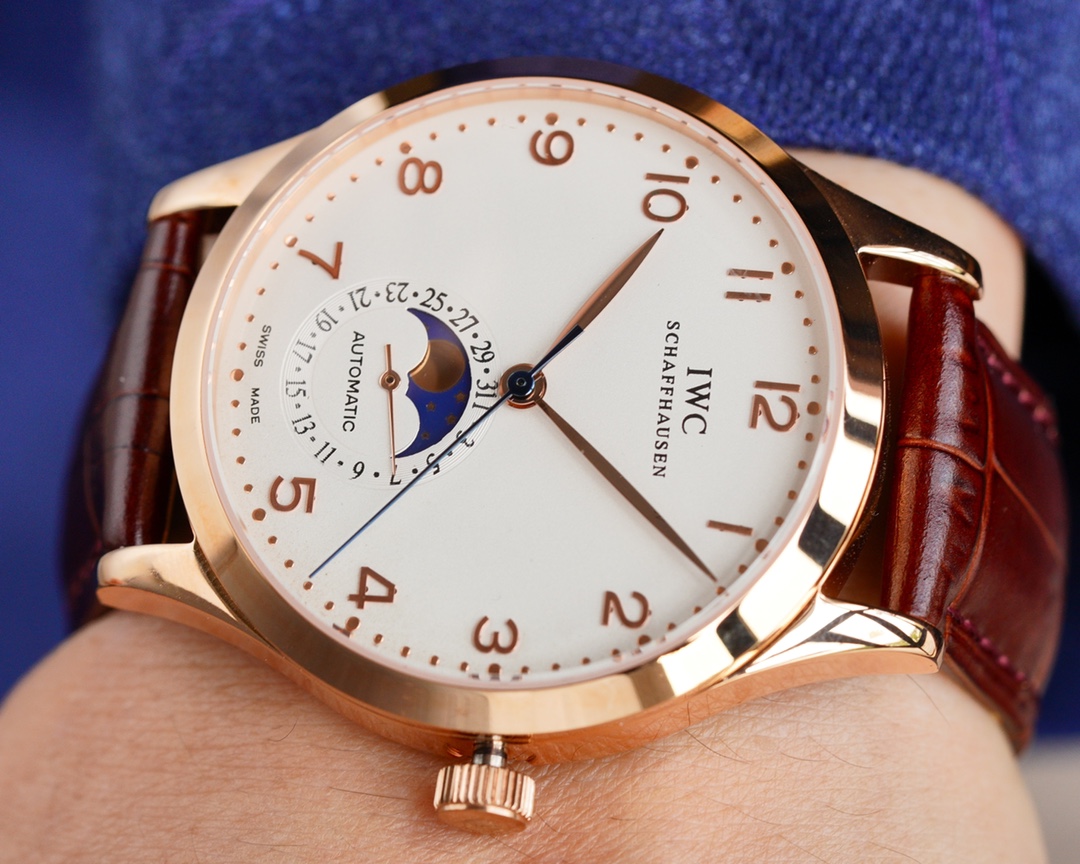 IWC- Moonphase Swiss ETA 2824-2 movement 316 stainless steel case