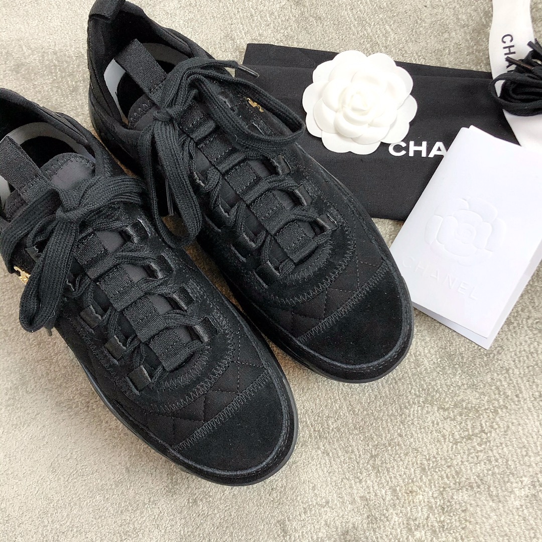 CHANEL sneakers classic small incense sneakers cowhide sheepskin leather genuine leather sole