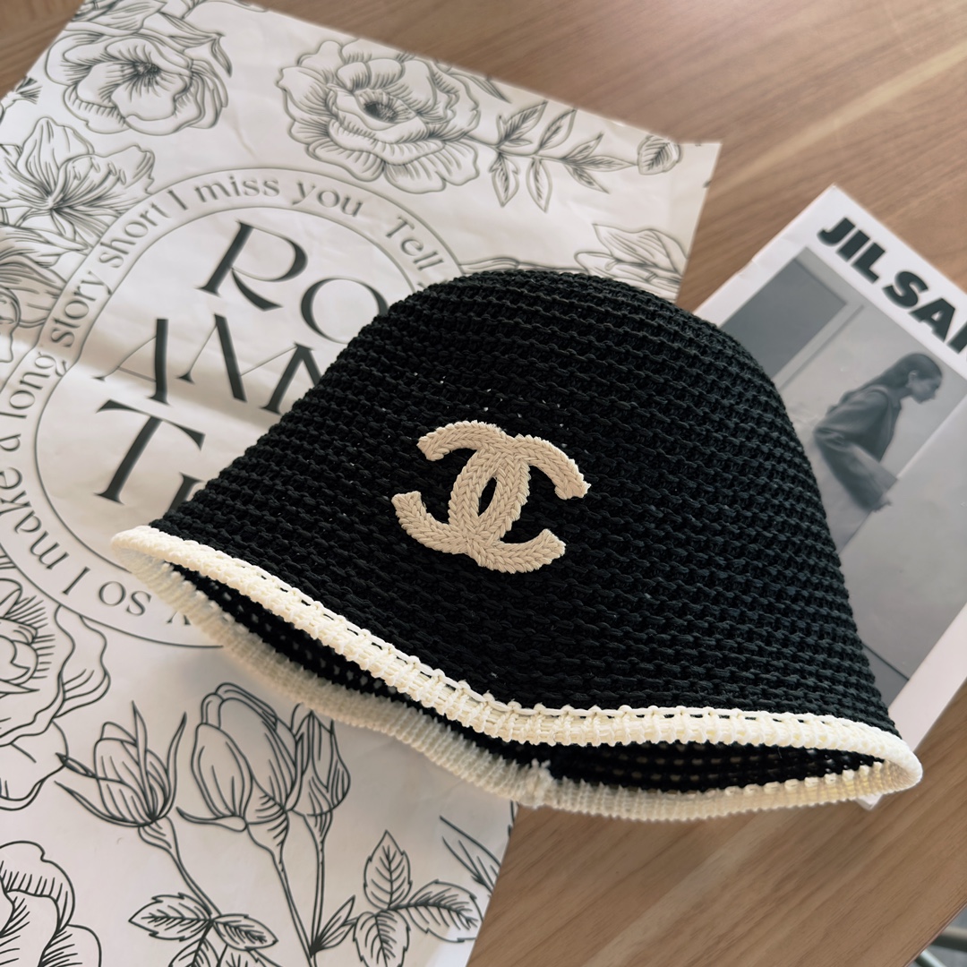 [Chanel Chanel] 2023 new hollow small fragrant wind fisherman hat