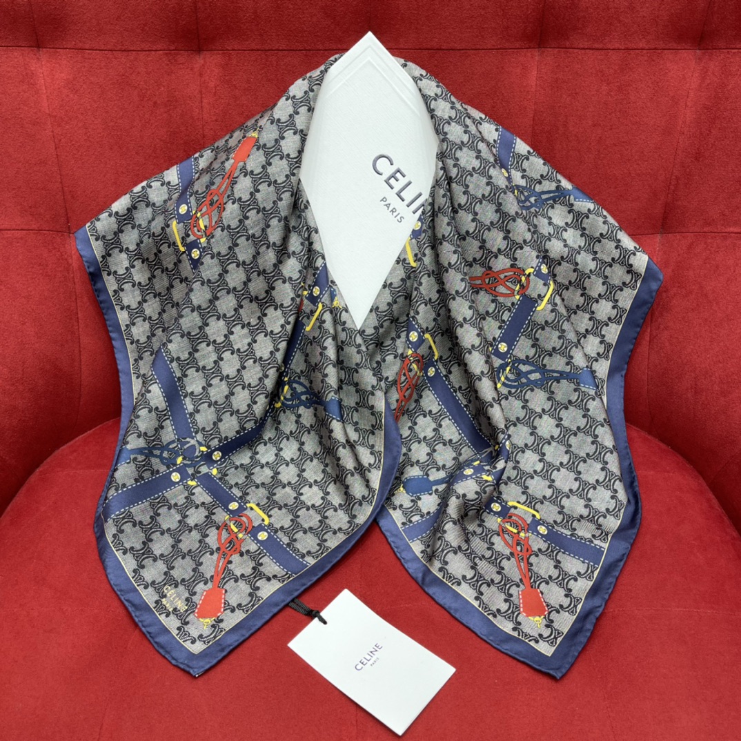 𝐂𝐞𝐥𝐢𝐧𝐞 Iconic Arc de Triomphe ➕ Chain Element 100% Mulberry Silk