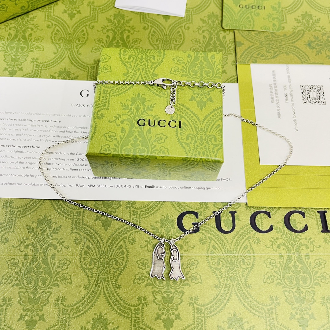 𝐆𝐮𝐜𝐜𝐢 Double G tag necklace