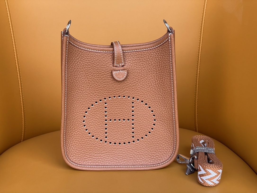 Mini Evelyn golden brown french tc leather