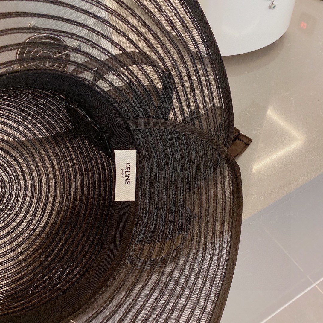 Celine organza new visor hat