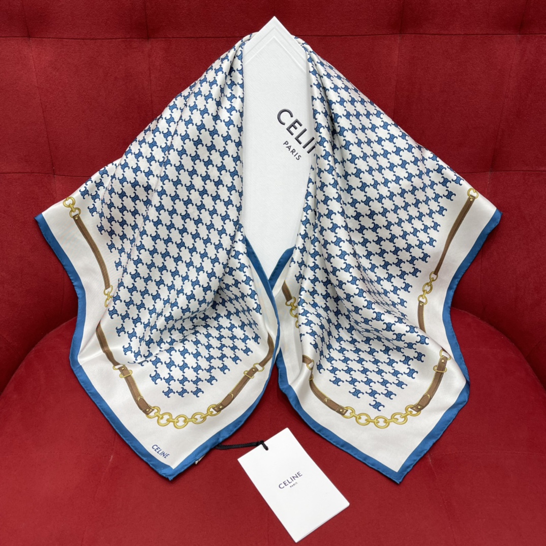 𝐂𝐞𝐥𝐢𝐧𝐞 Iconic Arc de Triomphe ➕ Chain Element 100% Mulberry Silk