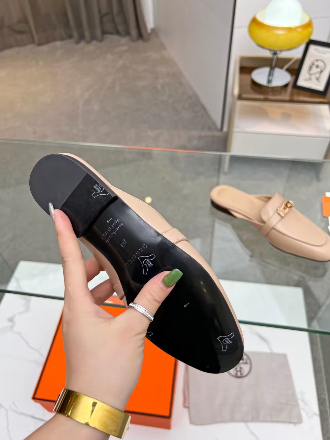 Hermes early spring new slippers