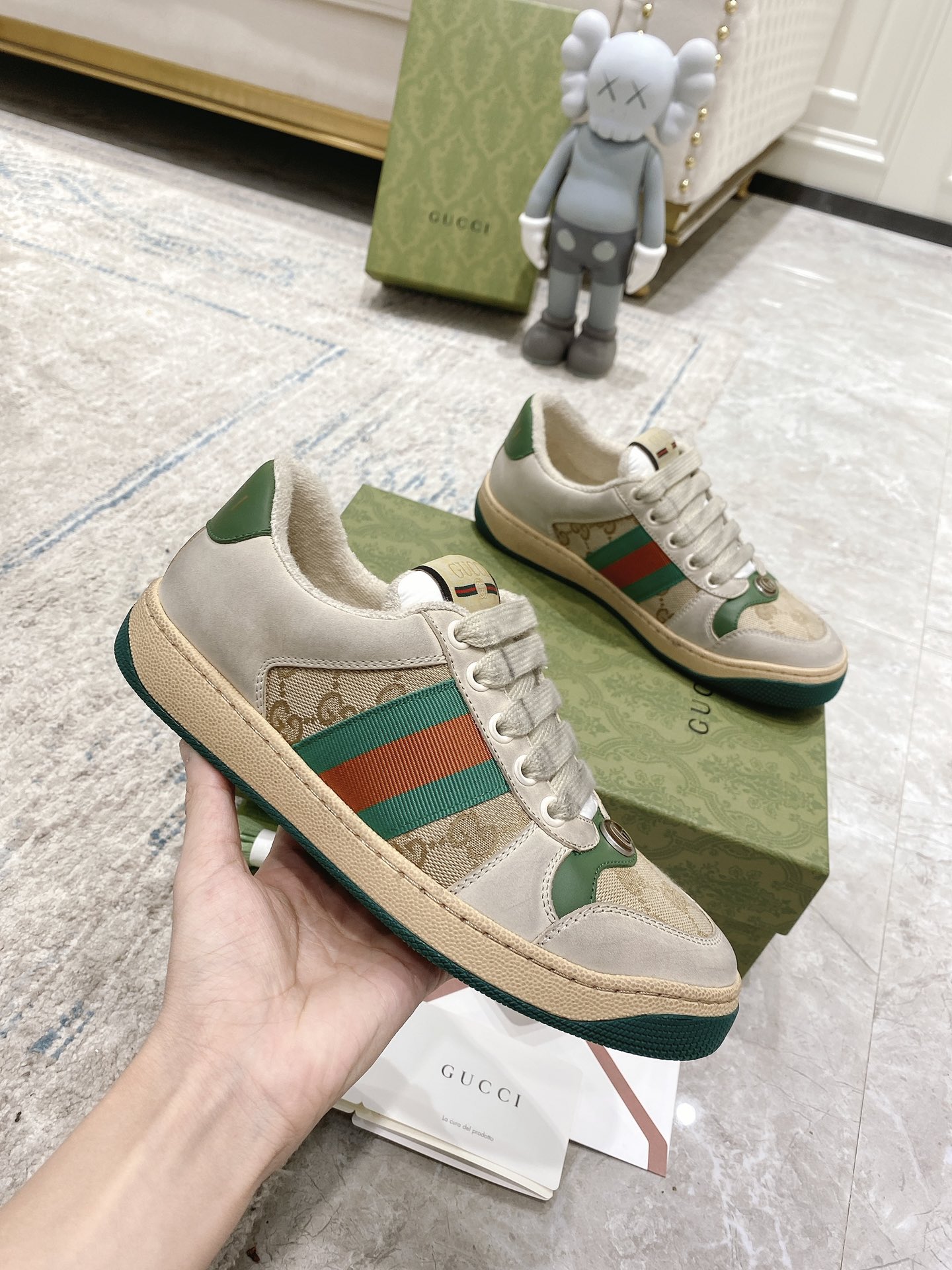 Gucci new upgraded small dirty shoes couple models