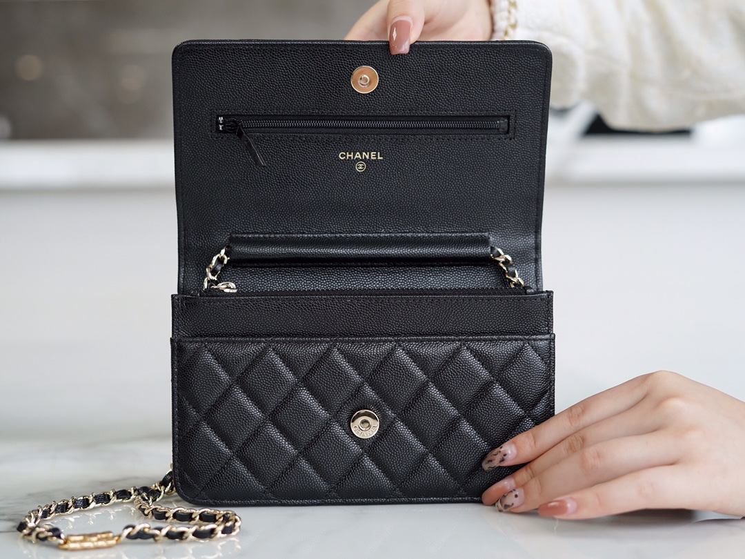 Chanel 𝑾𝒐𝒄 hair bag 𝟮𝟭/𝟮𝟮 autumn and winter new gold chain caviar grain embossed calfskin