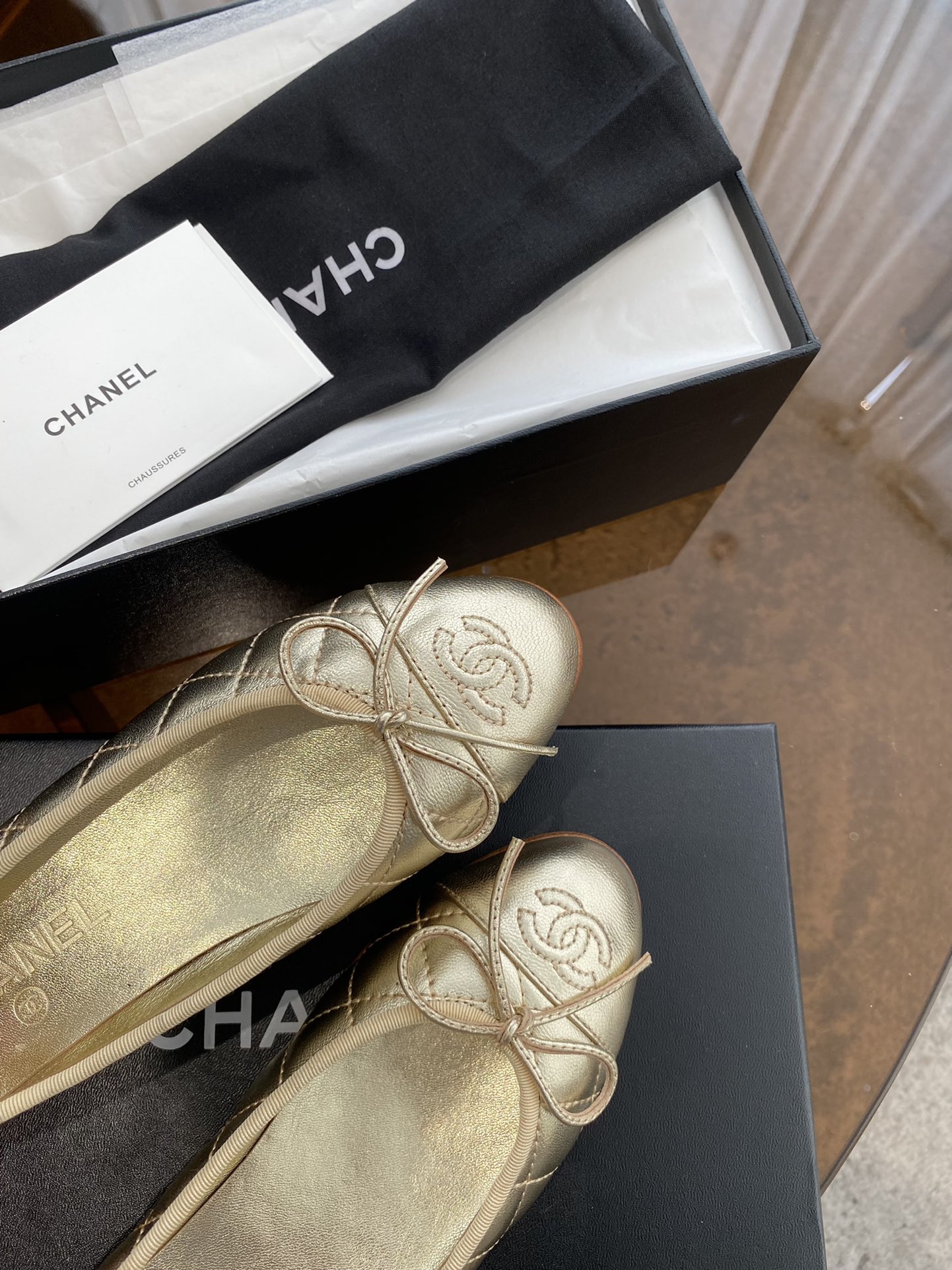 CHANEL ballet shoes Imported custom leather Italy imported leather outsole
