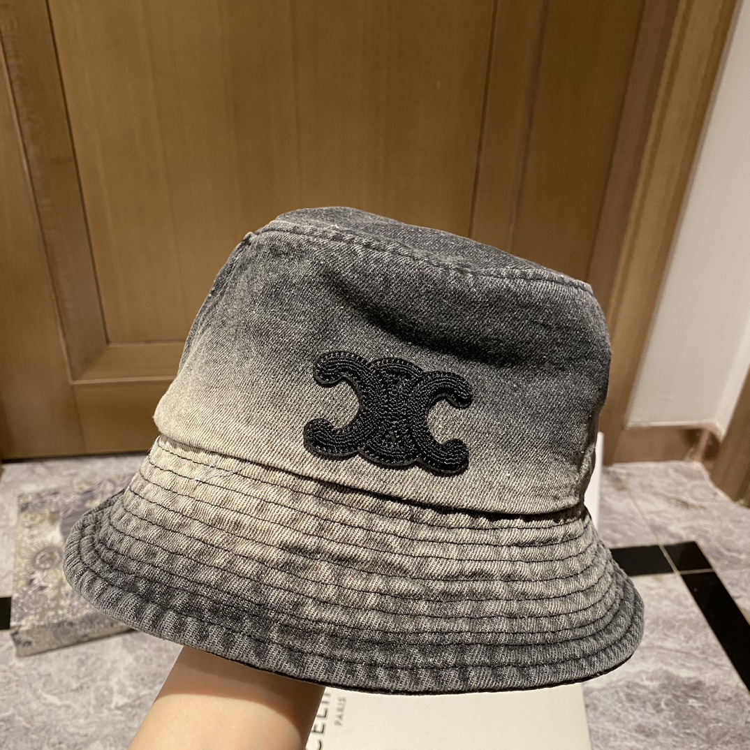 [Celine] 2023 new denim old fisherman hat