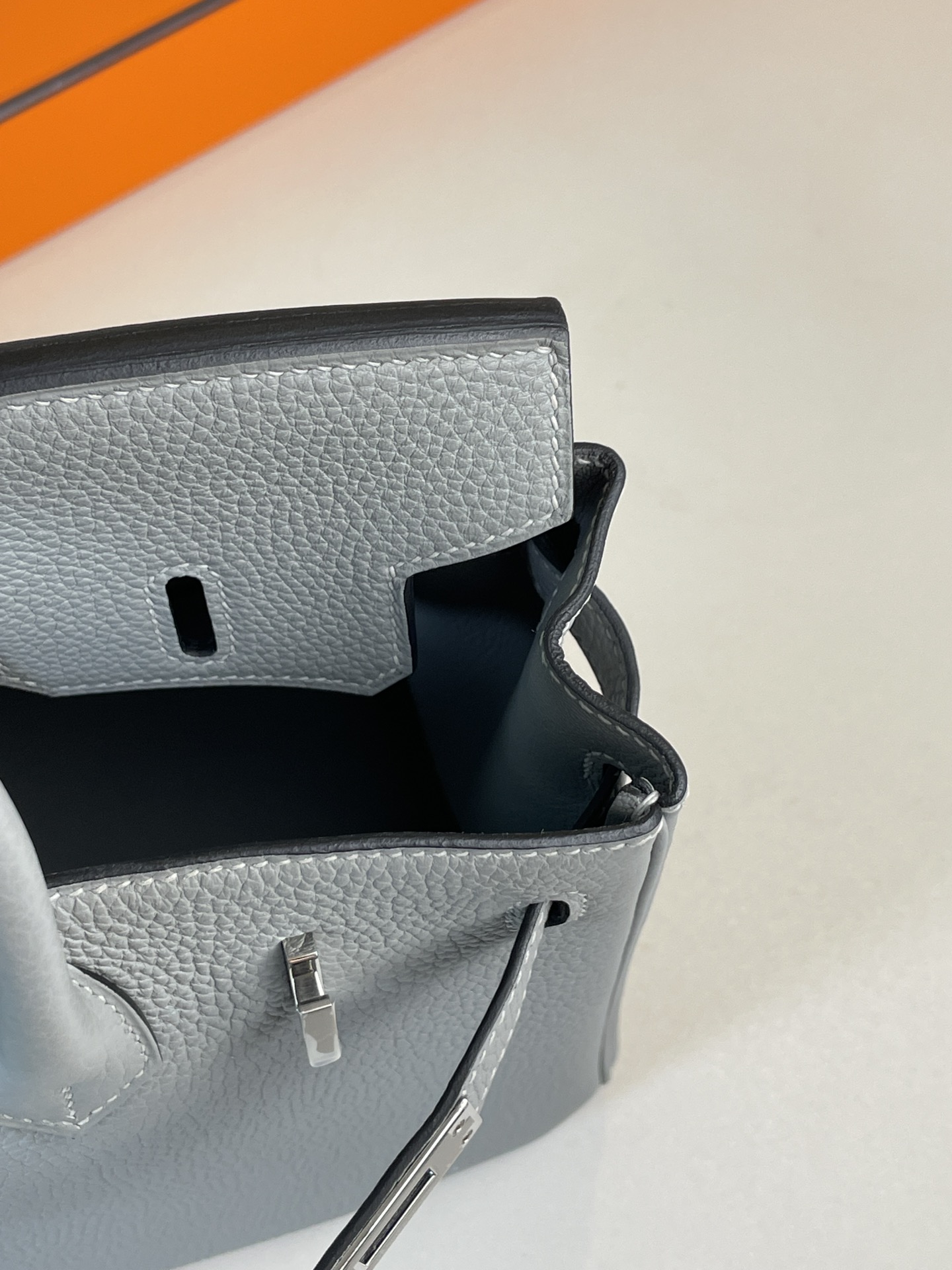 Birkin25 Seagull Grey Togo Skin Silver Buckle