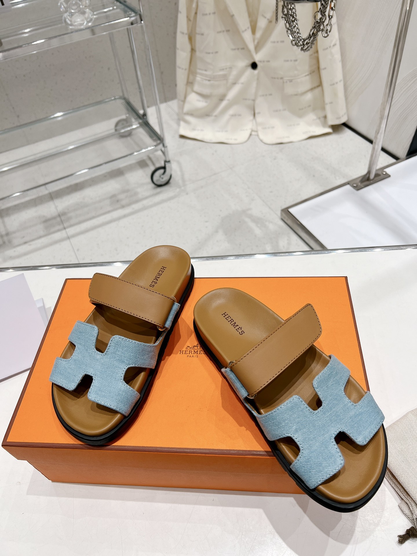 Hermes spring and summer sandals series couple models classic models