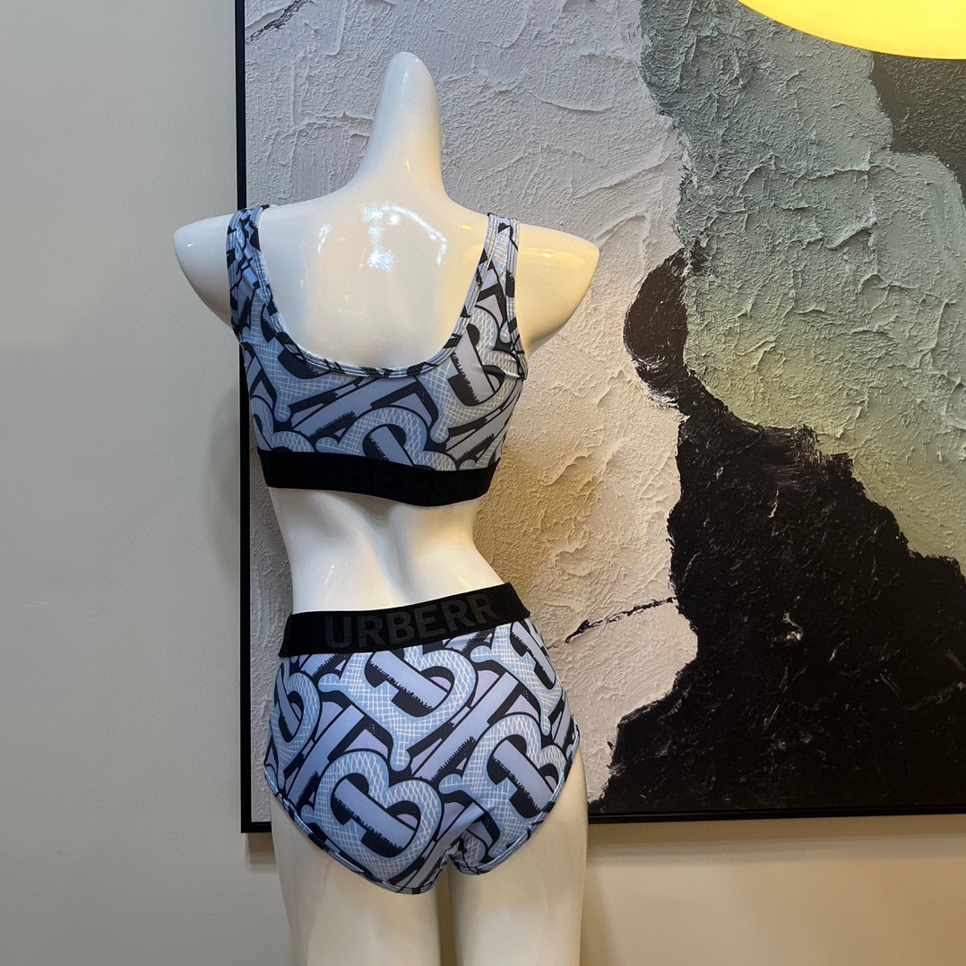 Burberry printed high stretch fitness yoga wear tracksuit