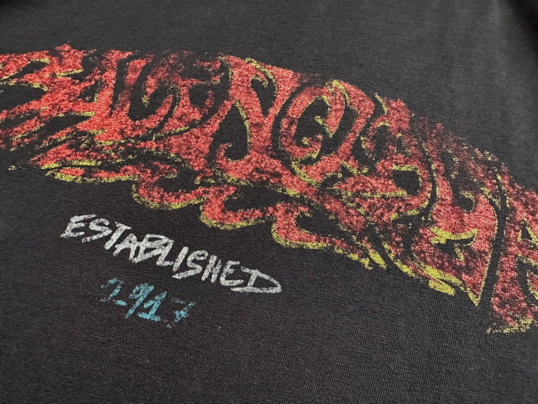 Balenciaga...🔥Flame floral print round neck and short sleeves