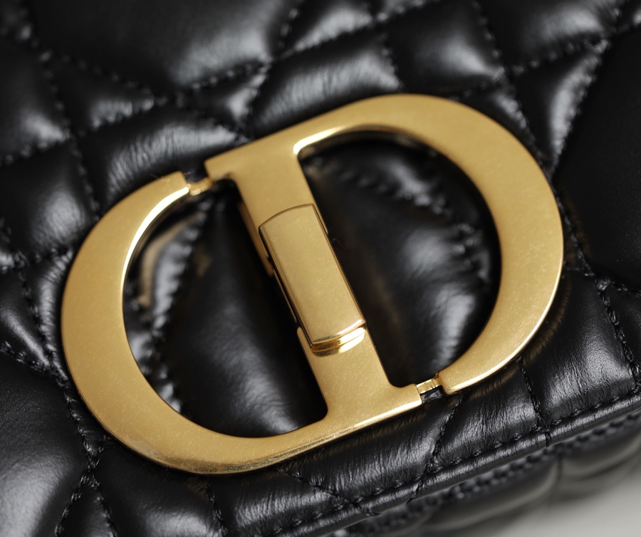 DIOR CARO Black Gilt Buckle DR-061