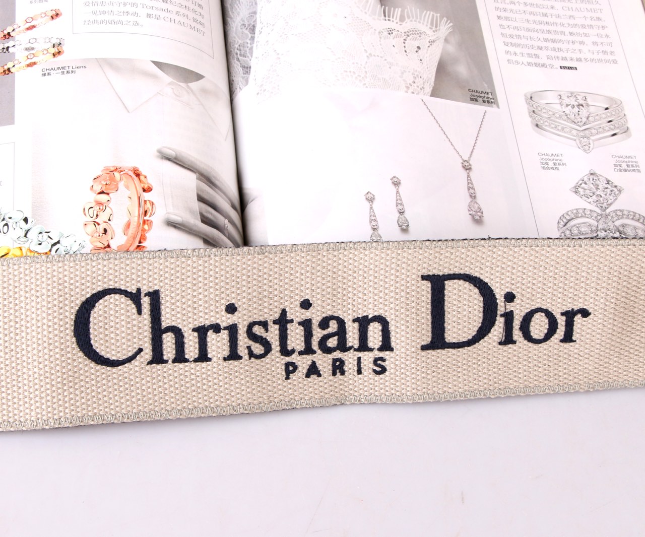 Dior personalized shoulder strap Imported custom solid brass hardware