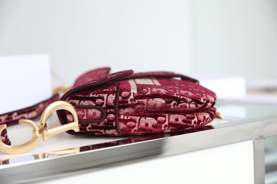 Dior Velvet Saddle Saddle Bag