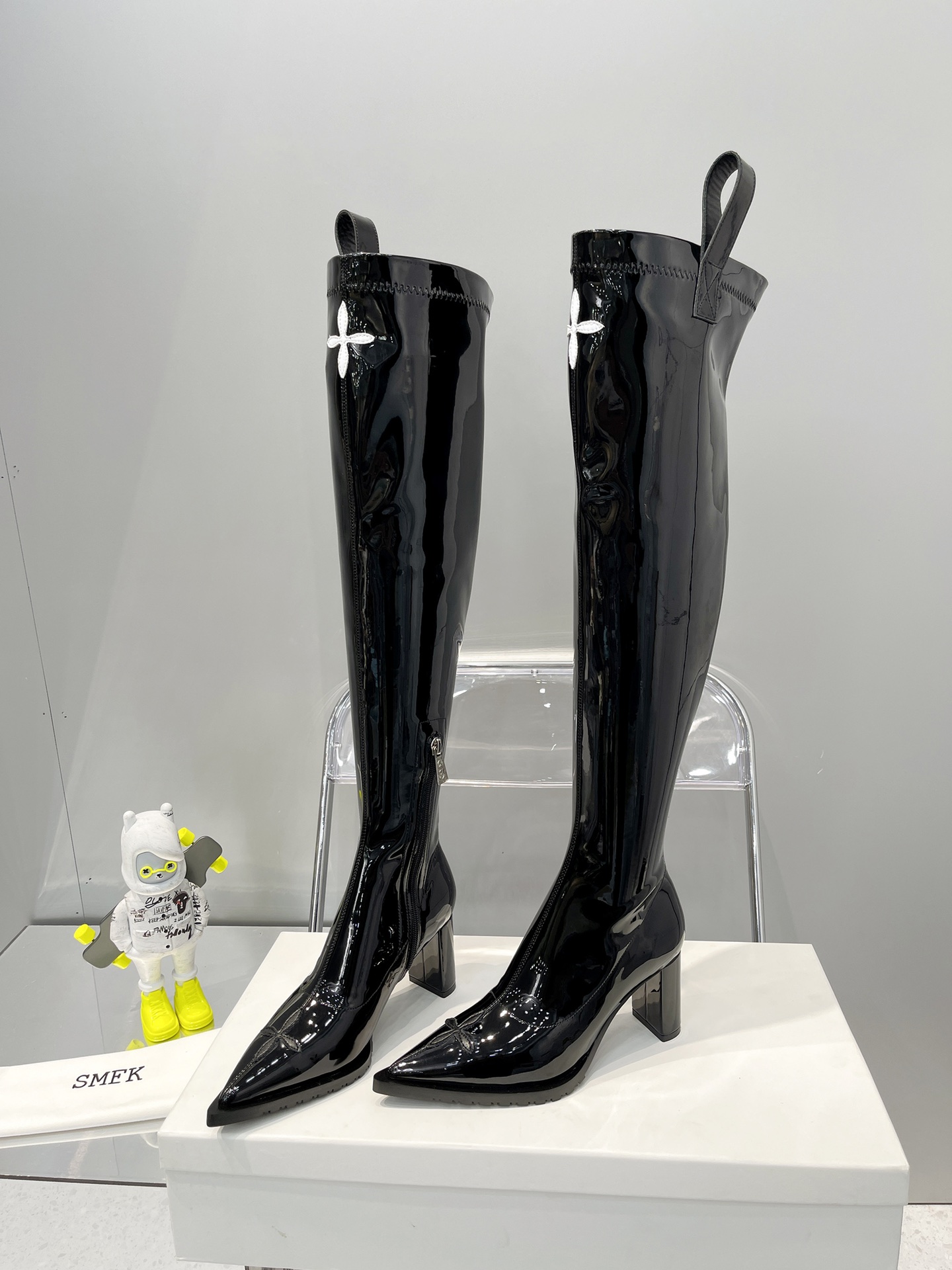 𝐒𝐌𝐅𝐊｜𝟐𝟎𝟐𝟐/𝐒𝐒 𝐧𝐞𝐰 The versatile minimalist style knee-high boots customized double-layer stretch suede upper