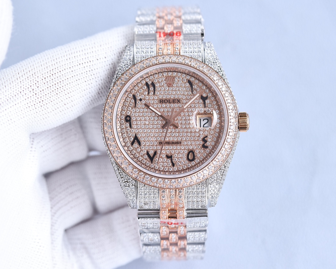 Rolex full diamond local luxury version 18k nanotechnology