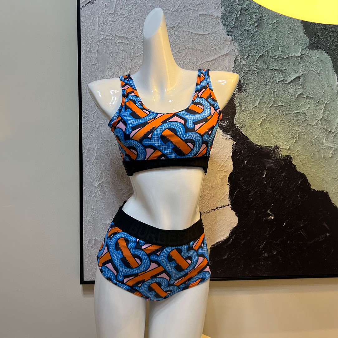 Burberry printed high stretch fitness yoga wear tracksuit