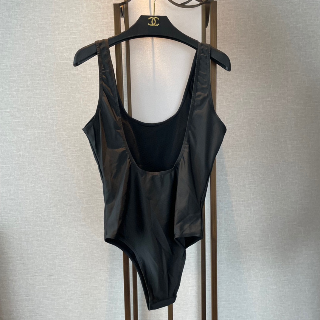 Chanel new black one-piece swimsuit