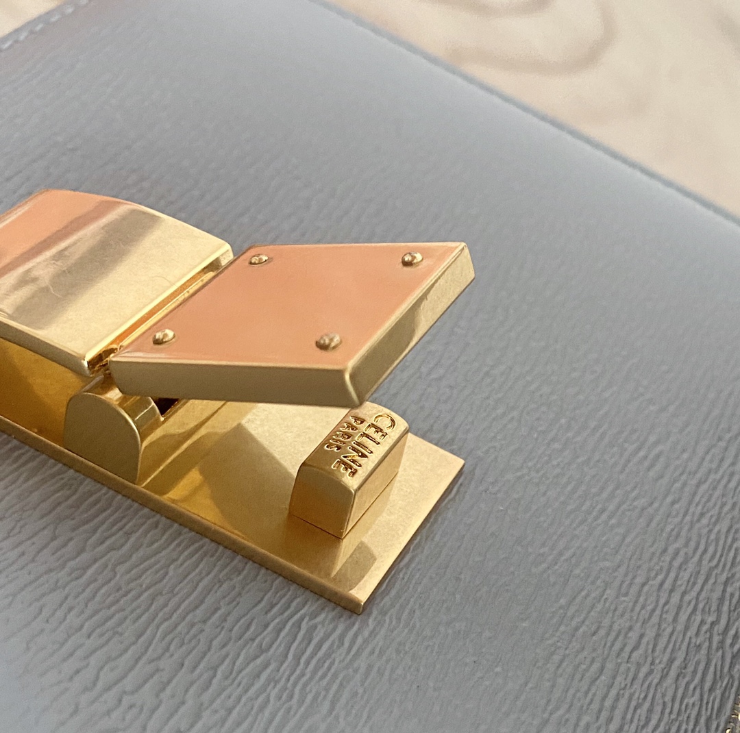 𝐂𝐞𝐥𝐢𝐧𝐞 Box Teen bag in polished calfskin