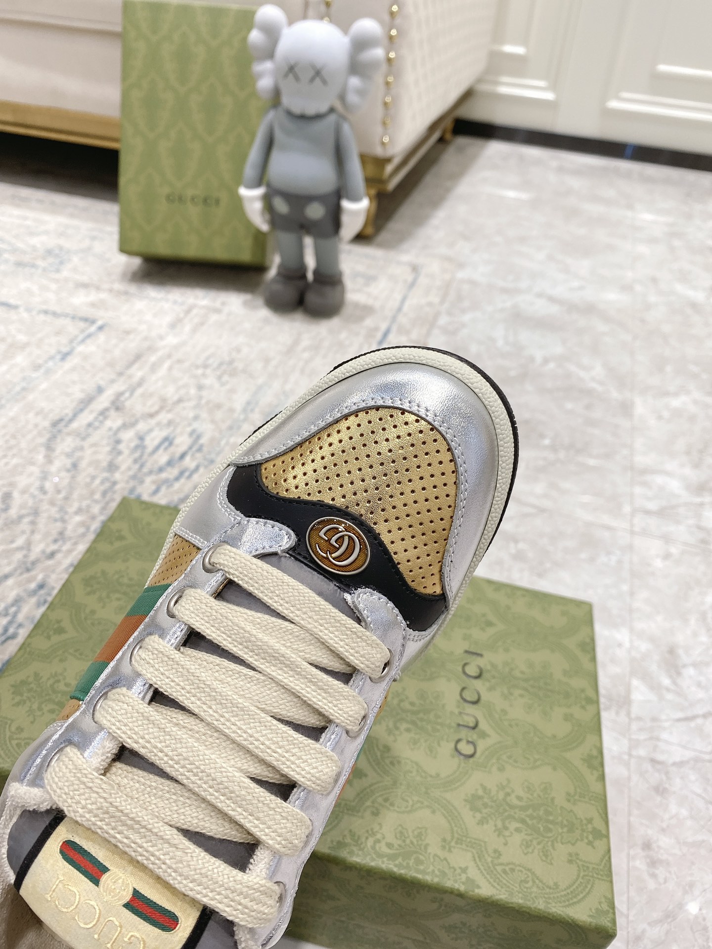 Gucci new upgraded small dirty shoes couple models