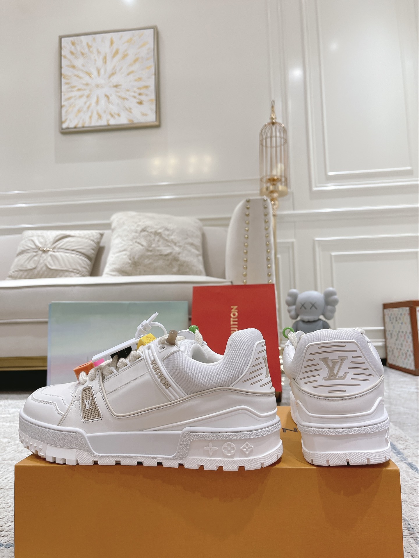 Louis Vuitton couple models DIY buckle sneakers sneakers